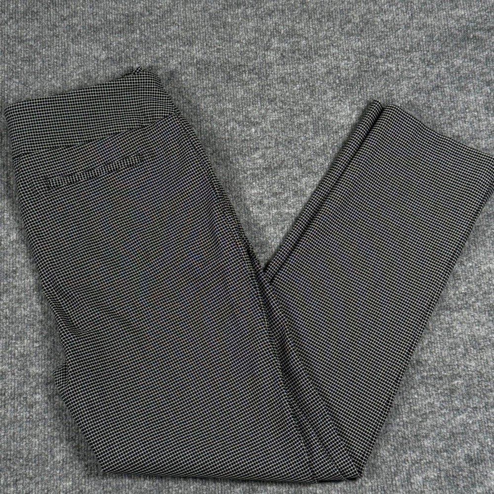 Hillary Radley Pants M Gingham Check Straight Leg Dress Career Smart Casual Work
